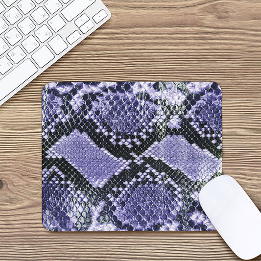 Blue And Black Snakeskin Print Mouse Pad