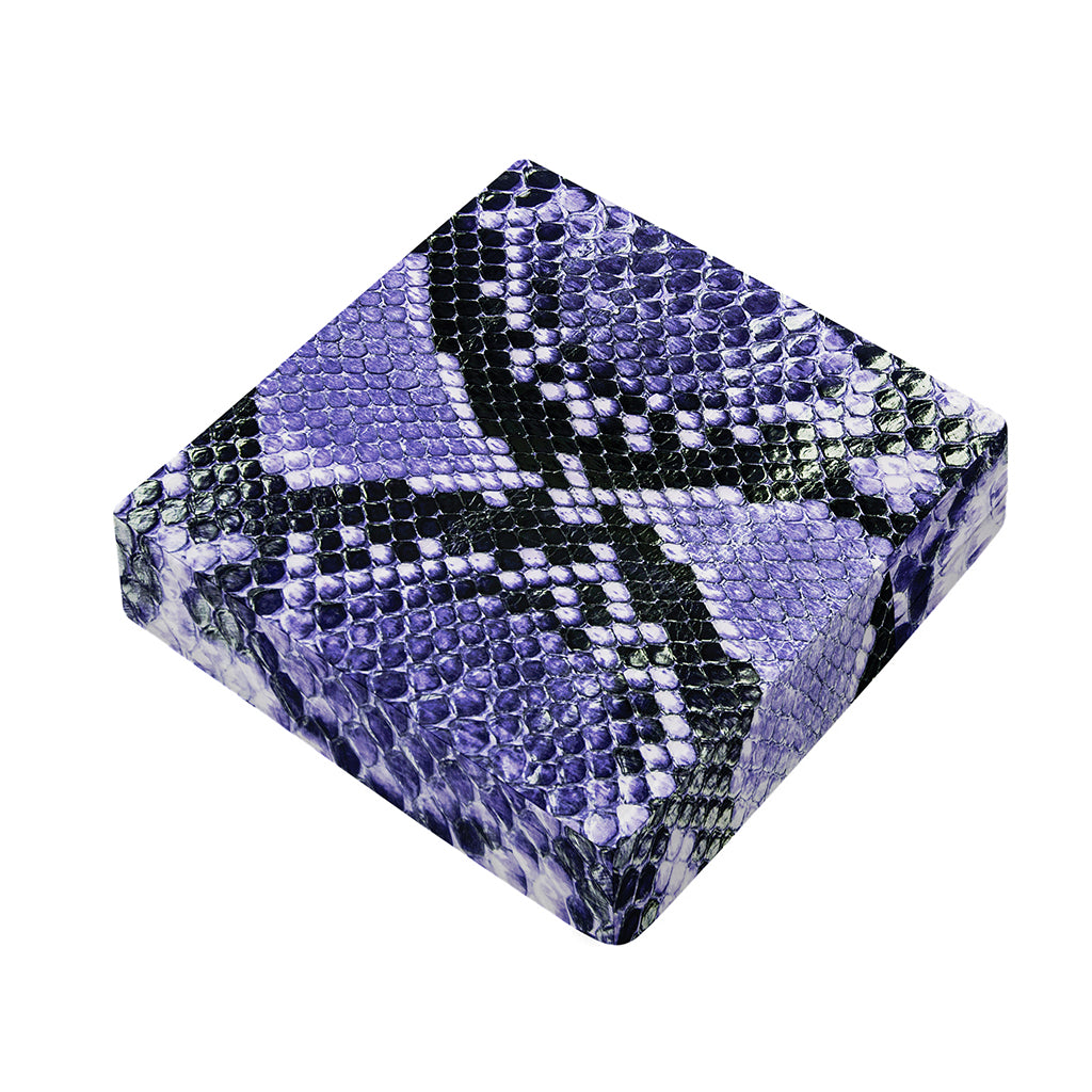 Blue And Black Snakeskin Print Outdoor Seat Cushion Cover