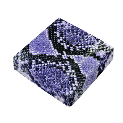 Blue And Black Snakeskin Print Outdoor Seat Cushion Cover