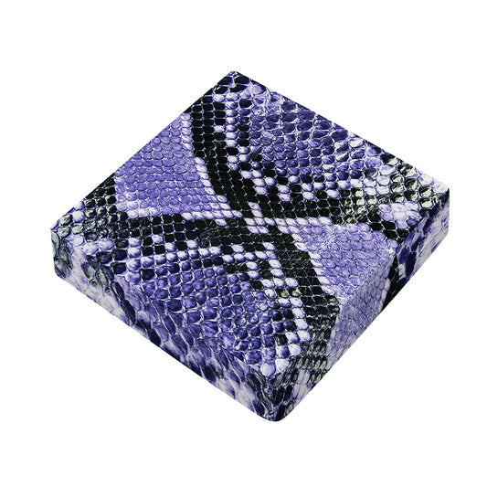 Blue And Black Snakeskin Print Outdoor Seat Cushion Cover