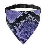 Blue And Black Snakeskin Print Over The Collar Dog Bandana