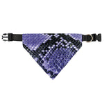 Blue And Black Snakeskin Print Over The Collar Dog Bandana