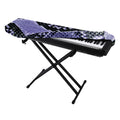Blue And Black Snakeskin Print Piano Keyboard Cover