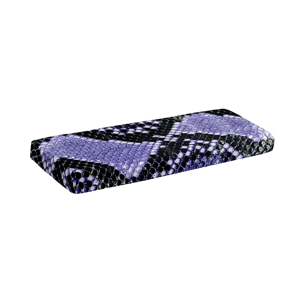 Blue And Black Snakeskin Print Piano Keyboard Cover
