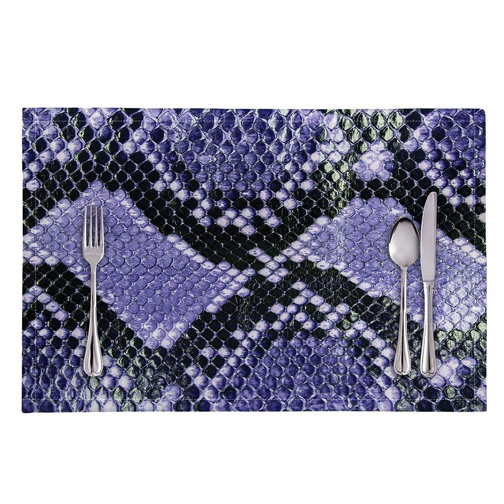 Blue And Black Snakeskin Print Placemat