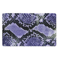 Blue And Black Snakeskin Print Polyester Doormat