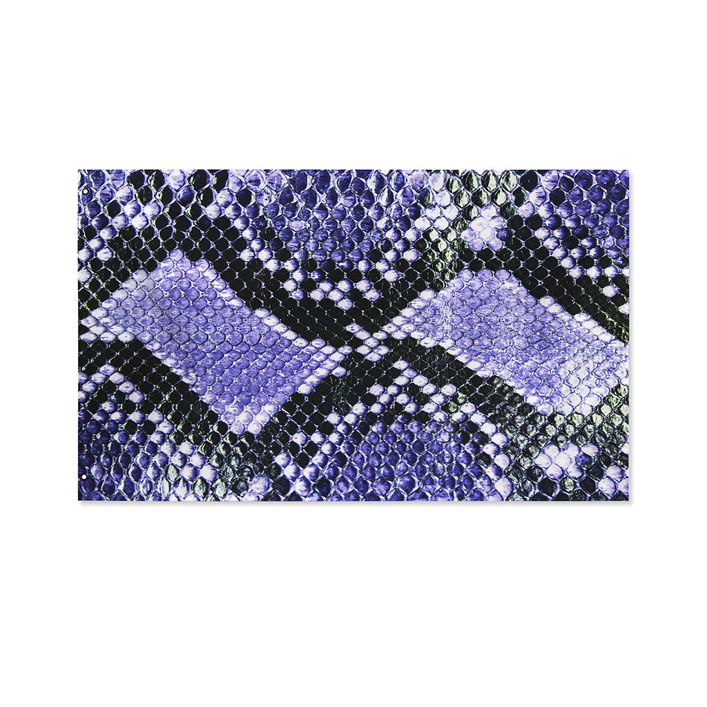 Blue And Black Snakeskin Print Polyester Flag