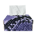 Blue And Black Snakeskin Print Rectangle Tissue Box Cover