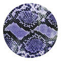 Blue And Black Snakeskin Print Round Blanket