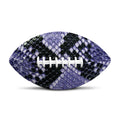 Blue And Black Snakeskin Print Rugby Ball
