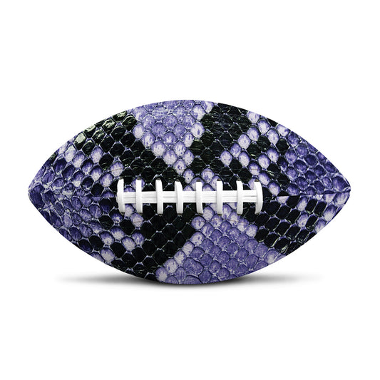 Blue And Black Snakeskin Print Rugby Ball