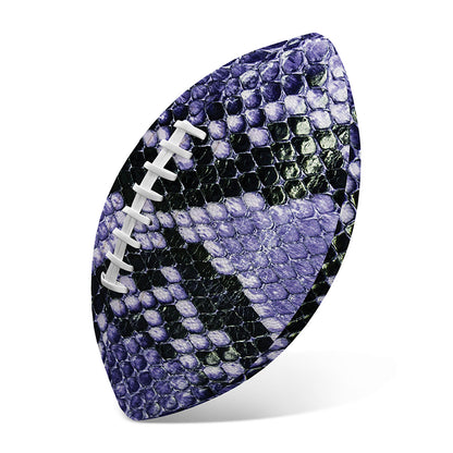Blue And Black Snakeskin Print Rugby Ball