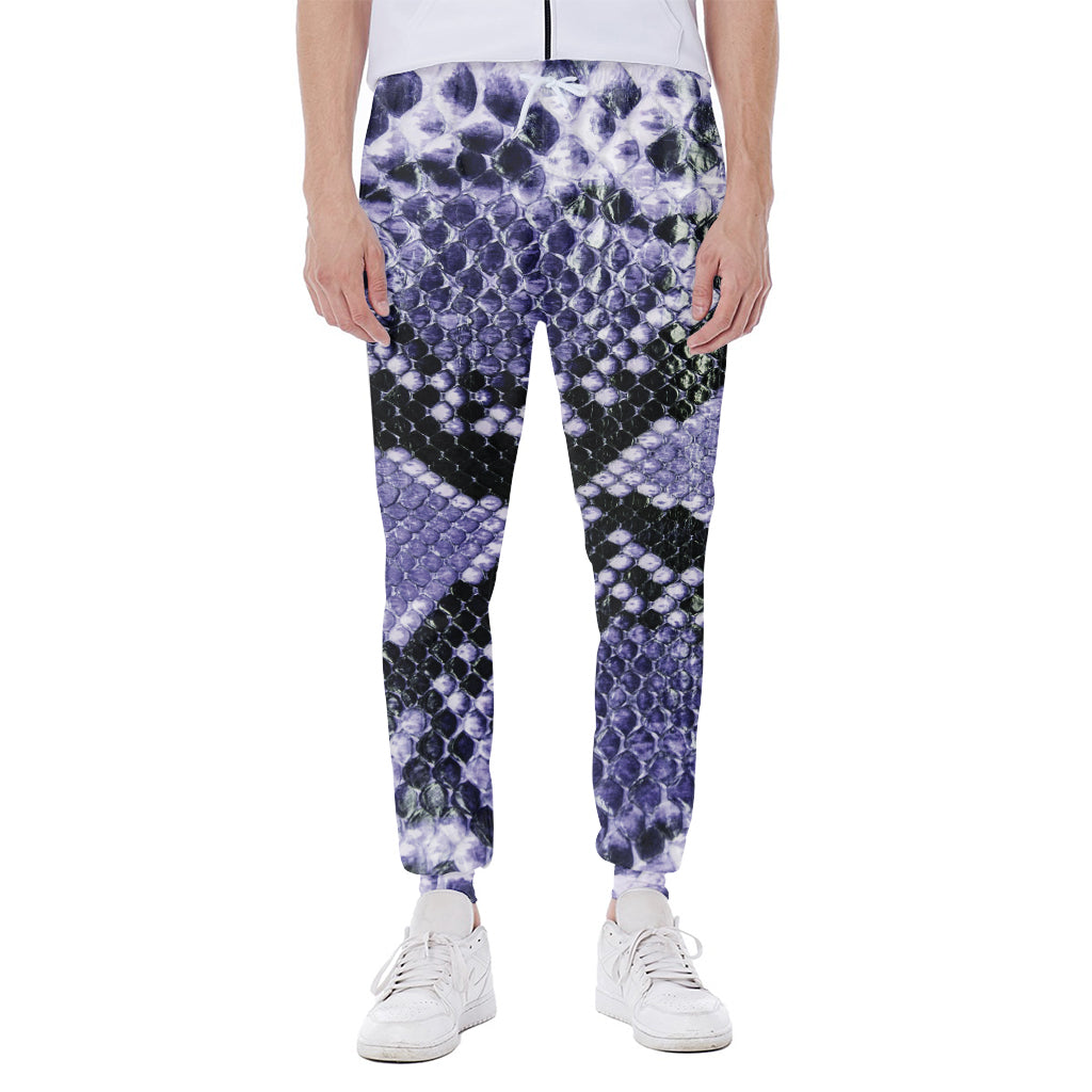 Blue And Black Snakeskin Print Scuba Joggers