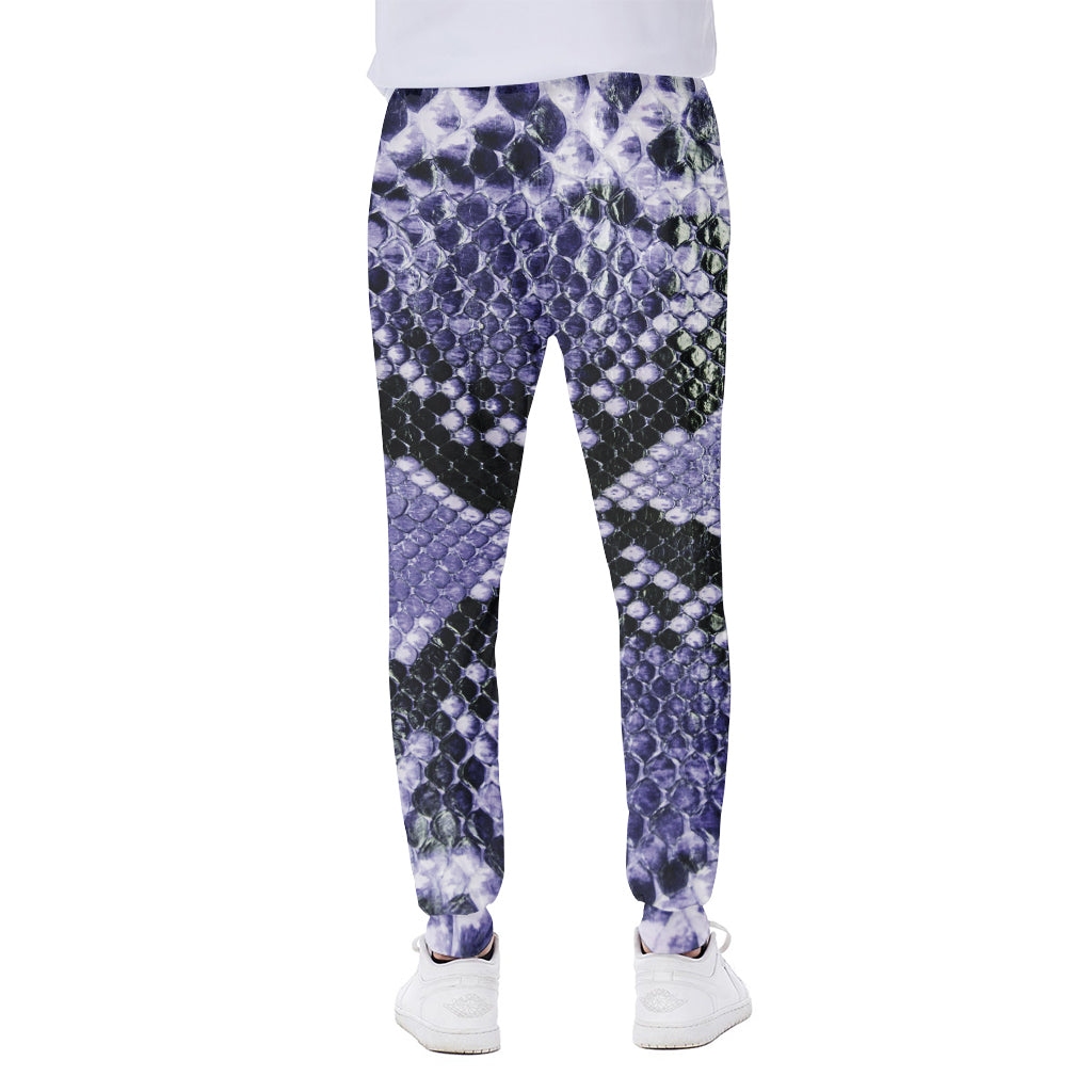 Blue And Black Snakeskin Print Scuba Joggers
