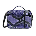 Blue And Black Snakeskin Print Shoulder Strap Bible Bag
