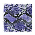 Blue And Black Snakeskin Print Silk Bandana