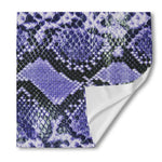 Blue And Black Snakeskin Print Silk Bandana