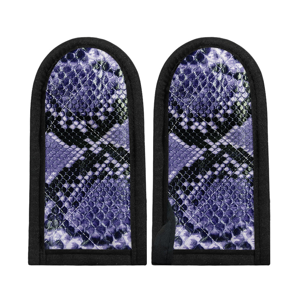 Blue And Black Snakeskin Print Skillet Handle Cover