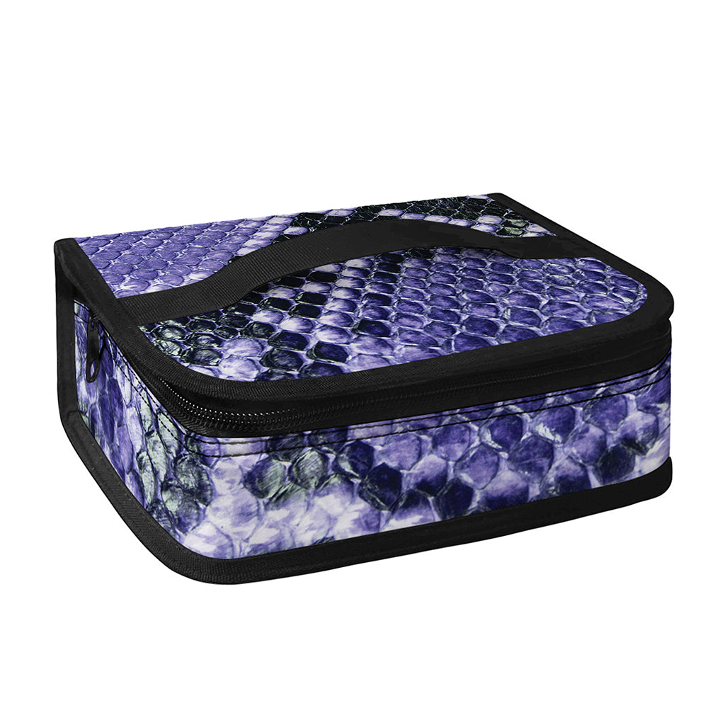 Blue And Black Snakeskin Print Small Lunch Bag