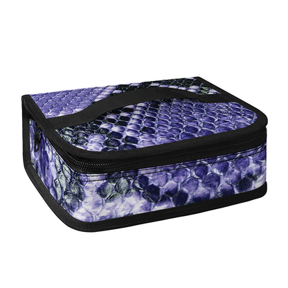 Blue And Black Snakeskin Print Small Lunch Bag
