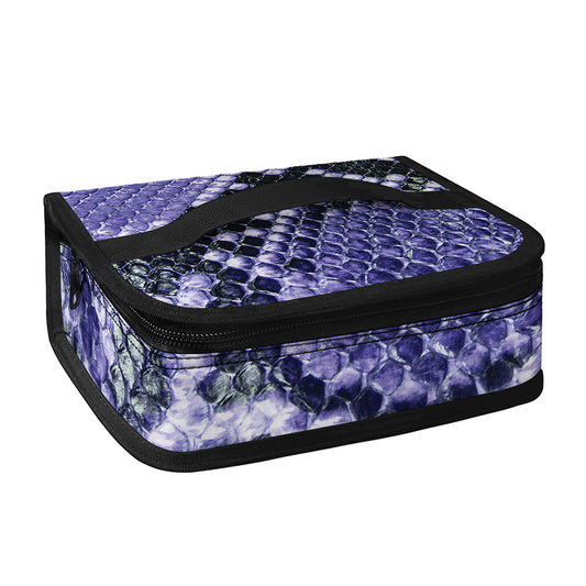 Blue And Black Snakeskin Print Small Lunch Bag