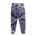 Blue And Black Snakeskin Print Sweatpants