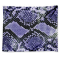 Blue And Black Snakeskin Print Tapestry