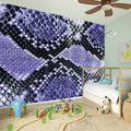 Blue And Black Snakeskin Print Wall Sticker