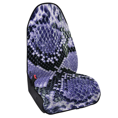 Blue And Black Snakeskin Print Waterproof Car Seat Cover