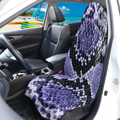 Blue And Black Snakeskin Print Waterproof Car Seat Cover