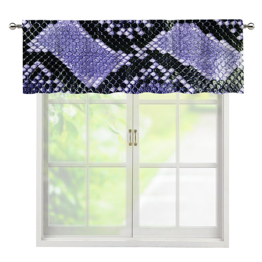 Blue And Black Snakeskin Print Window Valance