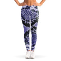 Blue And Black Snakeskin Print Women's Leggings