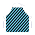 Blue And Black Stripes Pattern Print Adjustable Apron