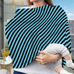 Blue And Black Stripes Pattern Print Baby Seat Cover