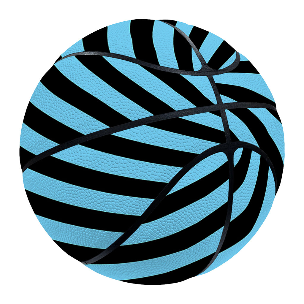 Blue And Black Stripes Pattern Print Basketball