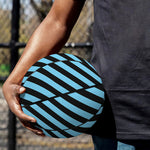 Blue And Black Stripes Pattern Print Basketball
