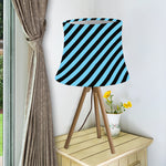 Blue And Black Stripes Pattern Print Bell Lamp Shade