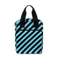 Blue And Black Stripes Pattern Print Bible Tote Bag