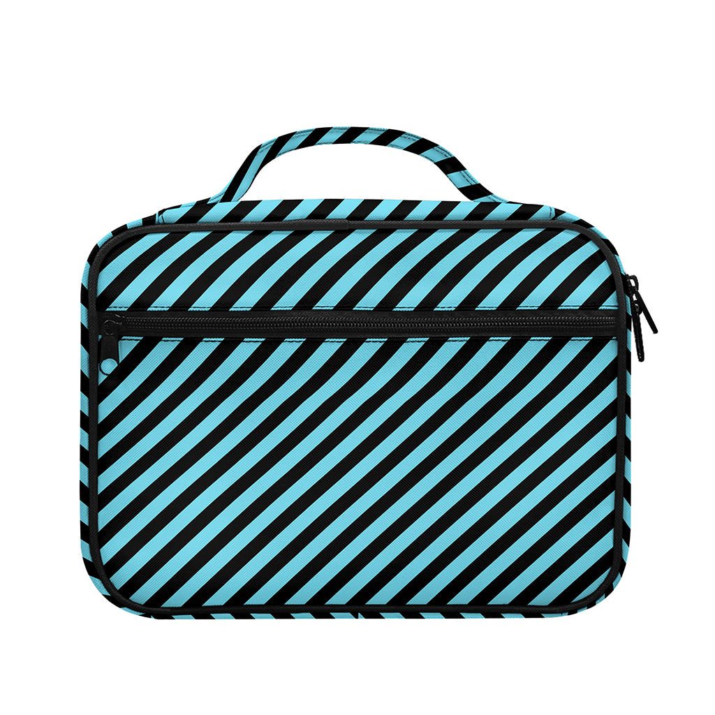 Blue And Black Stripes Pattern Print Briefcase Bible Bag