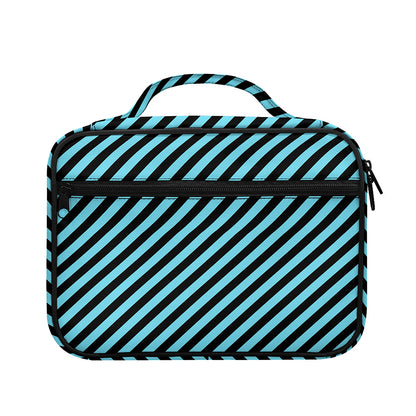 Blue And Black Stripes Pattern Print Briefcase Bible Bag