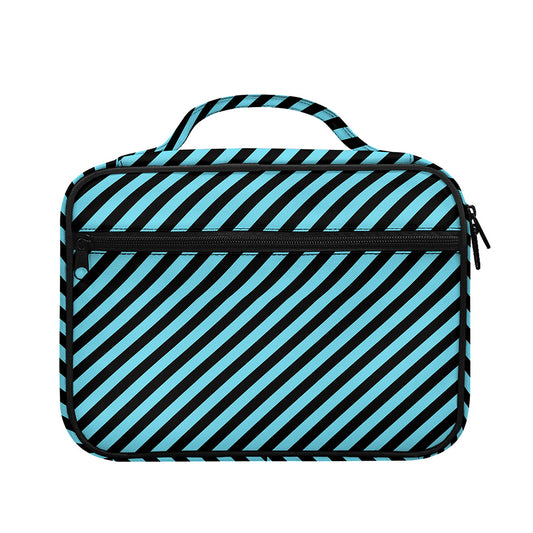 Blue And Black Stripes Pattern Print Briefcase Bible Bag