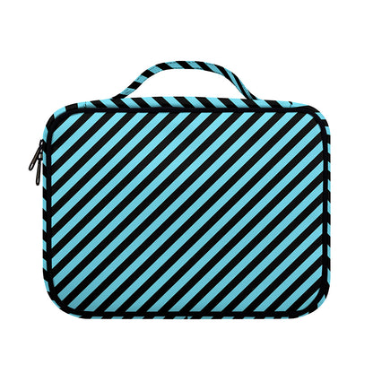 Blue And Black Stripes Pattern Print Briefcase Bible Bag
