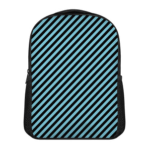 Blue And Black Stripes Pattern Print Casual Backpack