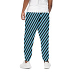 Blue And Black Stripes Pattern Print Cotton Pants