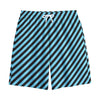 Blue And Black Stripes Pattern Print Cotton Shorts