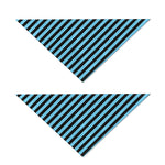 Blue And Black Stripes Pattern Print Dog Bandana