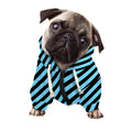 Blue And Black Stripes Pattern Print Dog Zip Up Hoodie