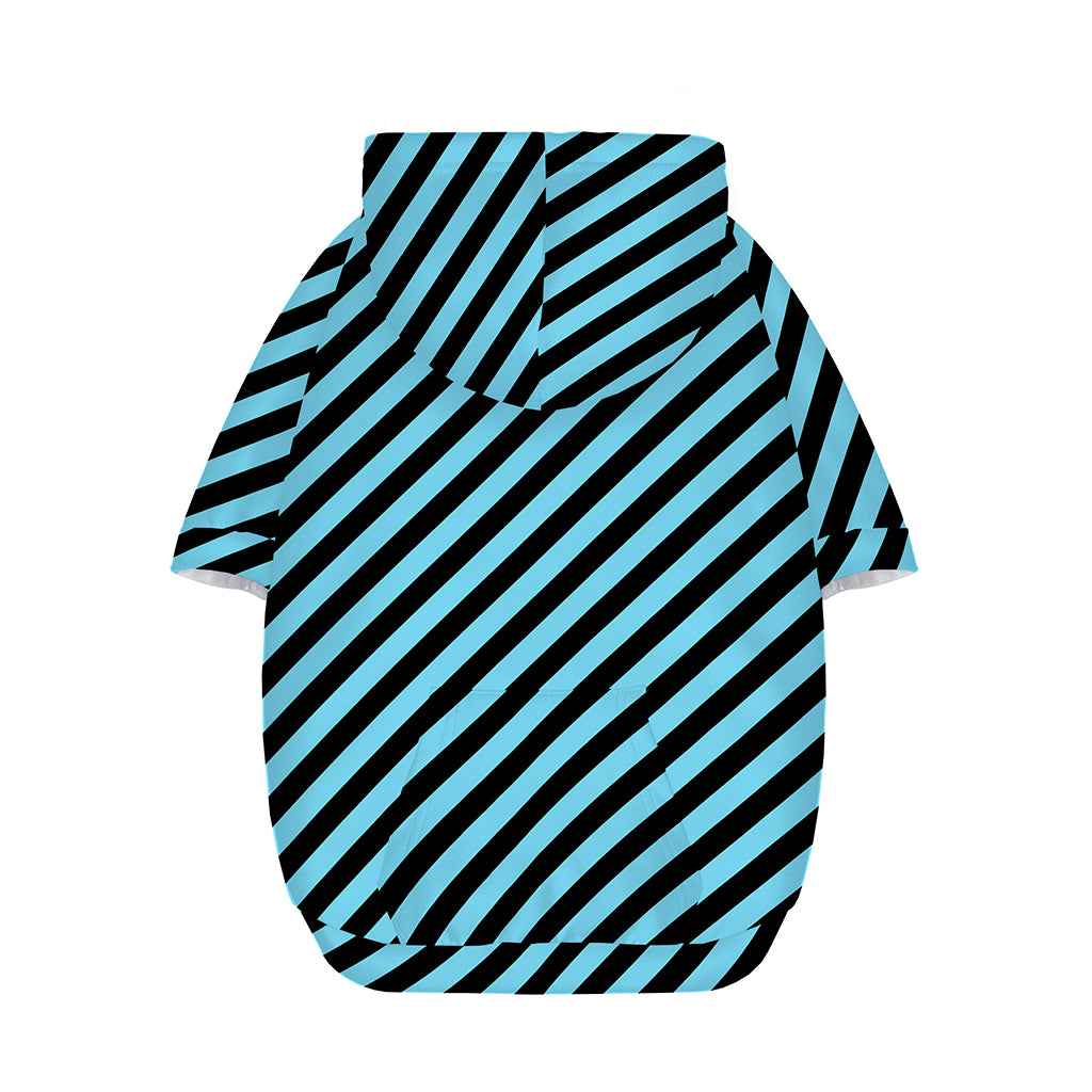 Blue And Black Stripes Pattern Print Dog Zip Up Hoodie