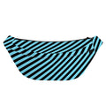 Blue And Black Stripes Pattern Print Fanny Pack