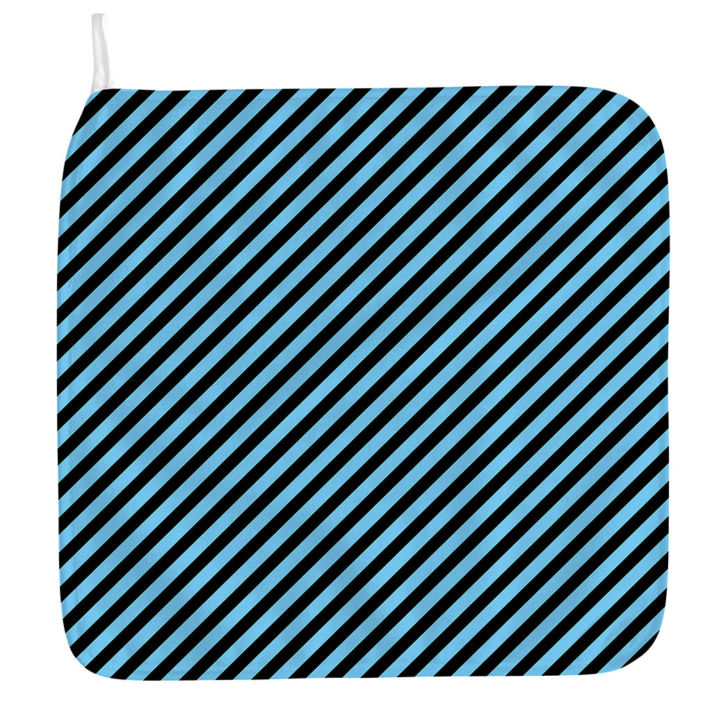 Blue And Black Stripes Pattern Print Hand Towel